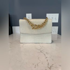 House of Harlow 1960 White Croc Crossbody